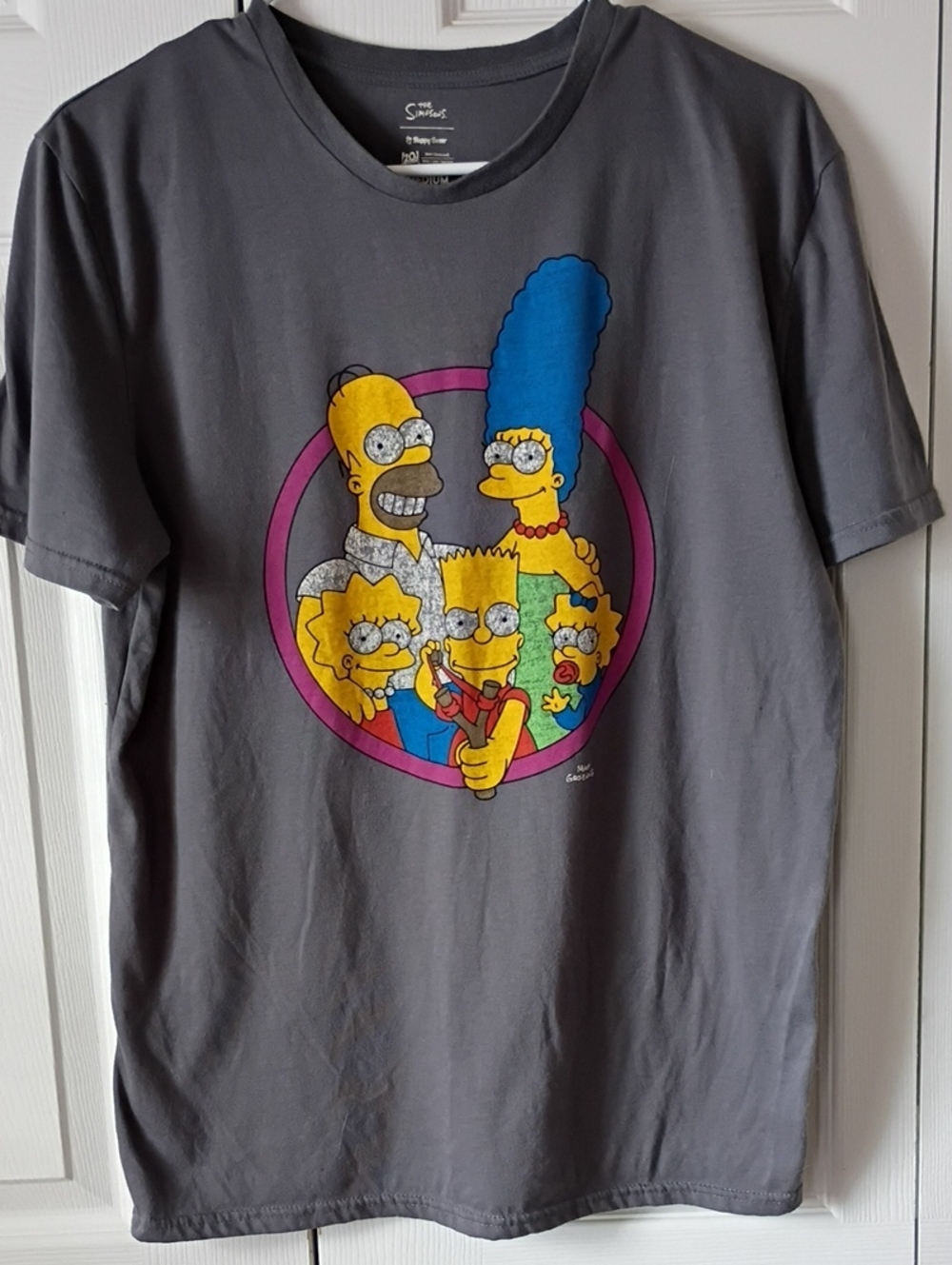 The Simpsons Family Graphic Tee - Charcoal Gray Medium